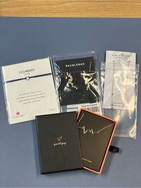 NWT Jewelry 4-Pc Mega Bundle: BaubleBar, Dogeared, Sparklepop, La Meno